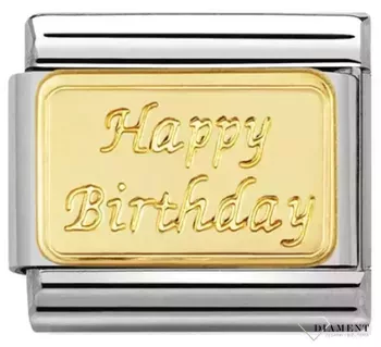 Nomination - Link 18K zawieszka złoto 'Happy Birthday' 030121 09 biżuteria nomination nomination zawieszki nomination baza.jpg.webp
